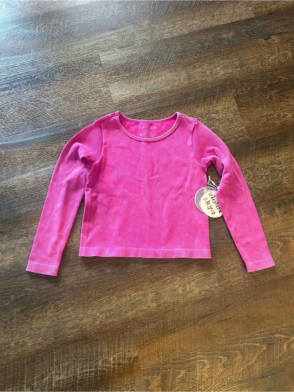 Violet Skyes Girls' Long Sleeve Cropped Top 10/12